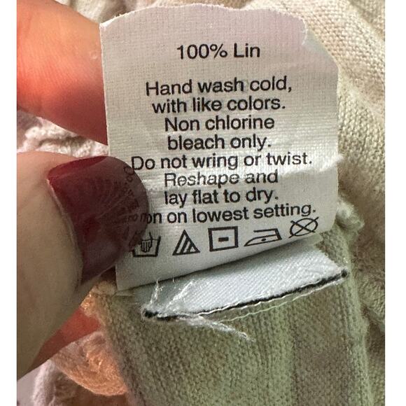 Madewell Antique Cream Linen Short Sleeves Tee size XS - Picture 4 of 12